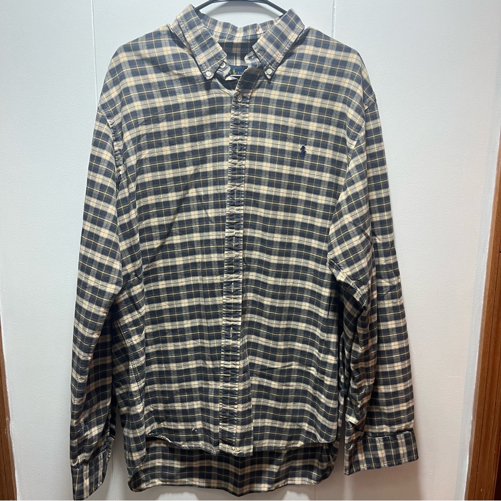 Ralph Lauren Classic Fit Flannel Shirt Long Sleeve Button Down Mens Size 2XL XXL